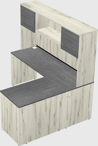 L-shaped office desk