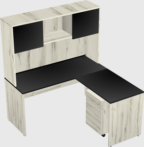 L-shaped office desk