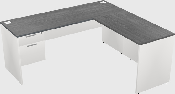 L-shaped office desk
