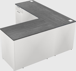 L-shaped office desk