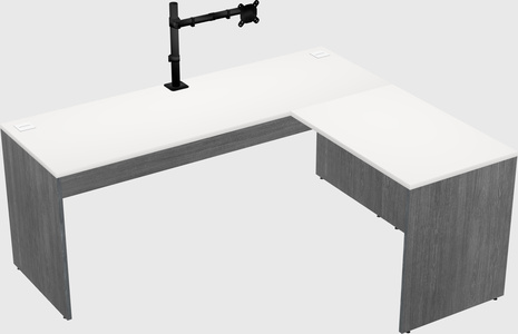 L-shaped office desk