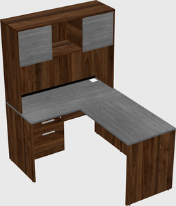 L-shaped office desk