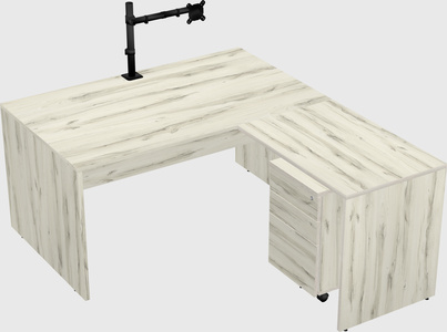 L-shaped office desk