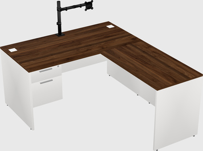 L-shaped office desk