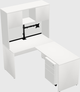 L-shaped office desk