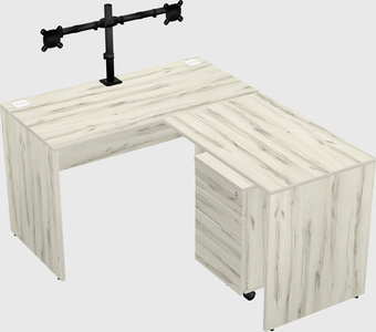 L-shaped office desk