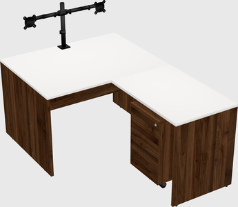 L-shaped office desk