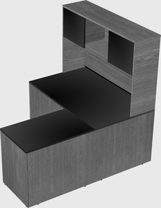 L-shaped office desk
