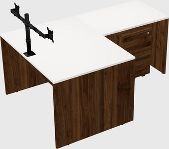 L-shaped office desk