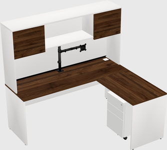 L-shaped office desk