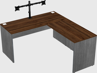L-shaped office desk