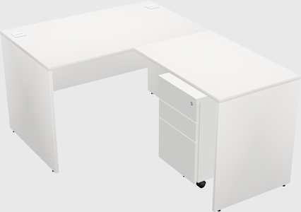 L-shaped office desk