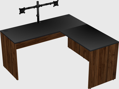 L-shaped office desk
