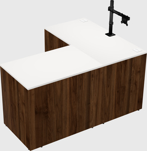 L-shaped office desk