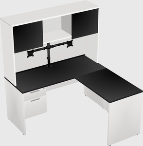 L-shaped office desk