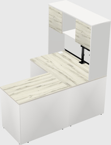 L-shaped office desk