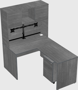 L-shaped office desk