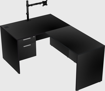 L-shaped office desk