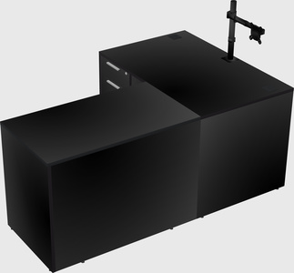 L-shaped office desk