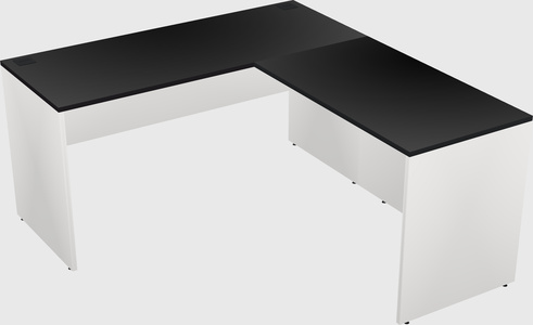 L-shaped office desk