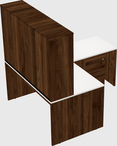 L-shaped office desk