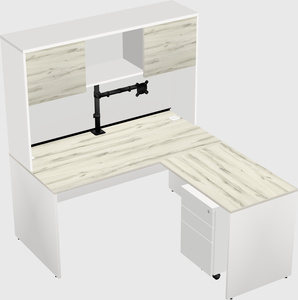 L-shaped office desk
