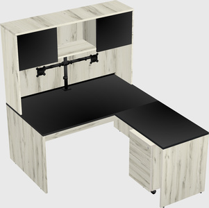 L-shaped office desk