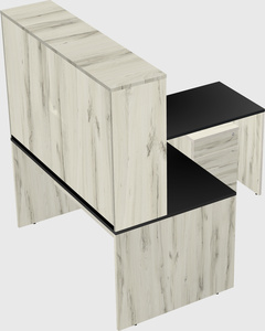 L-shaped office desk