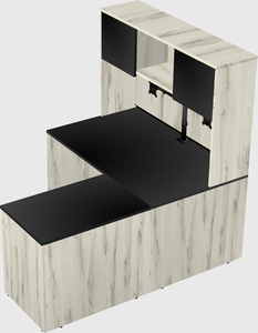 L-shaped office desk