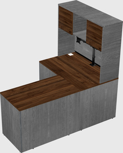 L-shaped office desk