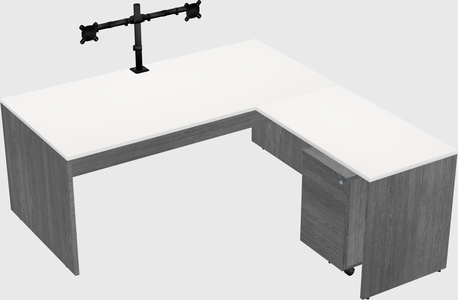 L-shaped office desk