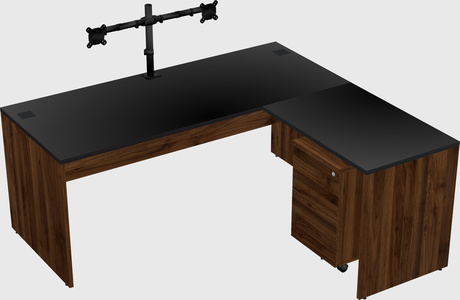 L-shaped office desk