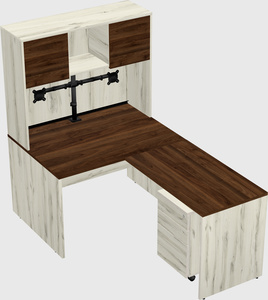 L-shaped office desk