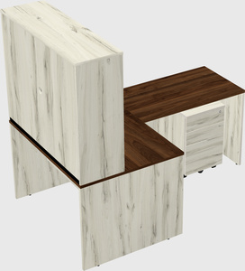 L-shaped office desk