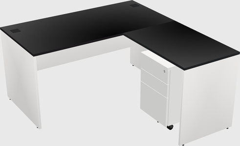 L-shaped office desk