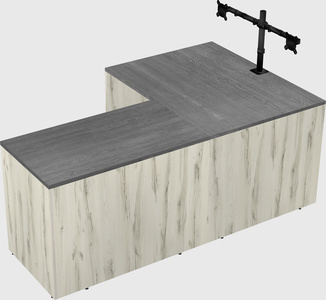 L-shaped office desk