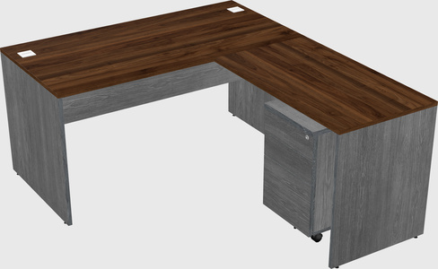 L-shaped office desk