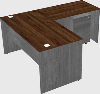 L-shaped office desk