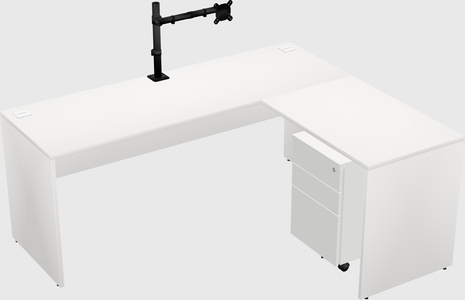 L-shaped office desk