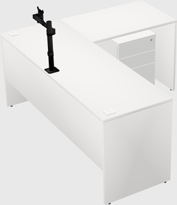 L-shaped office desk