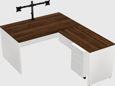 L-shaped office desk