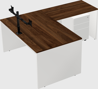 L-shaped office desk