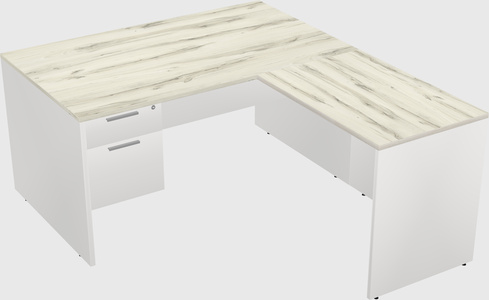 L-shaped office desk