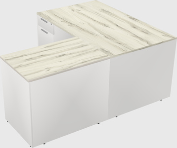 L-shaped office desk
