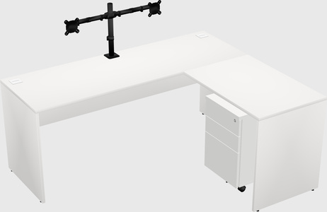 L-shaped office desk