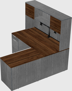L-shaped office desk