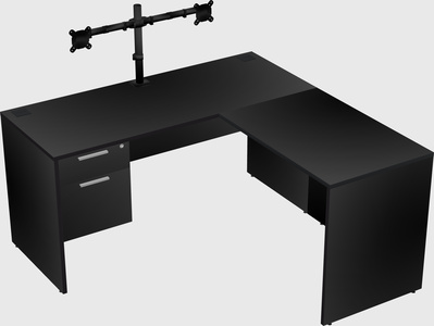 L-shaped office desk