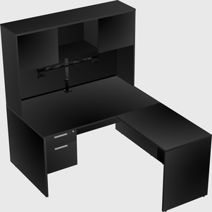L-shaped office desk