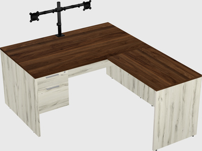 L-shaped office desk