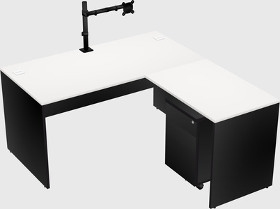 L-shaped office desk
